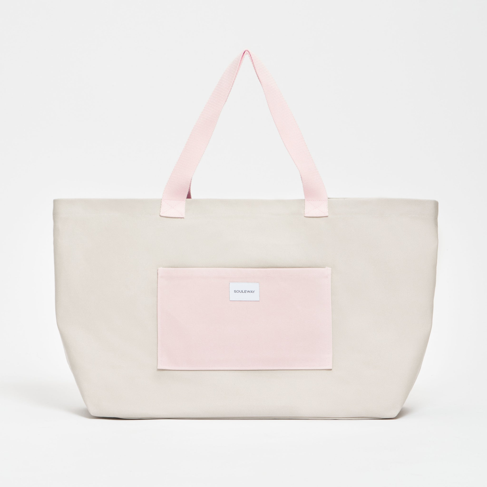Sand/Pink--skip || Tote Bag - Shopper - Canvas