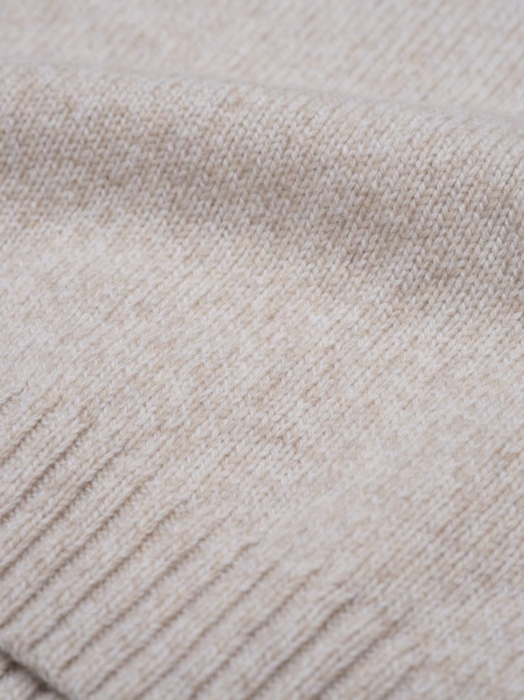 Frauen Merino Strickpullover - beige