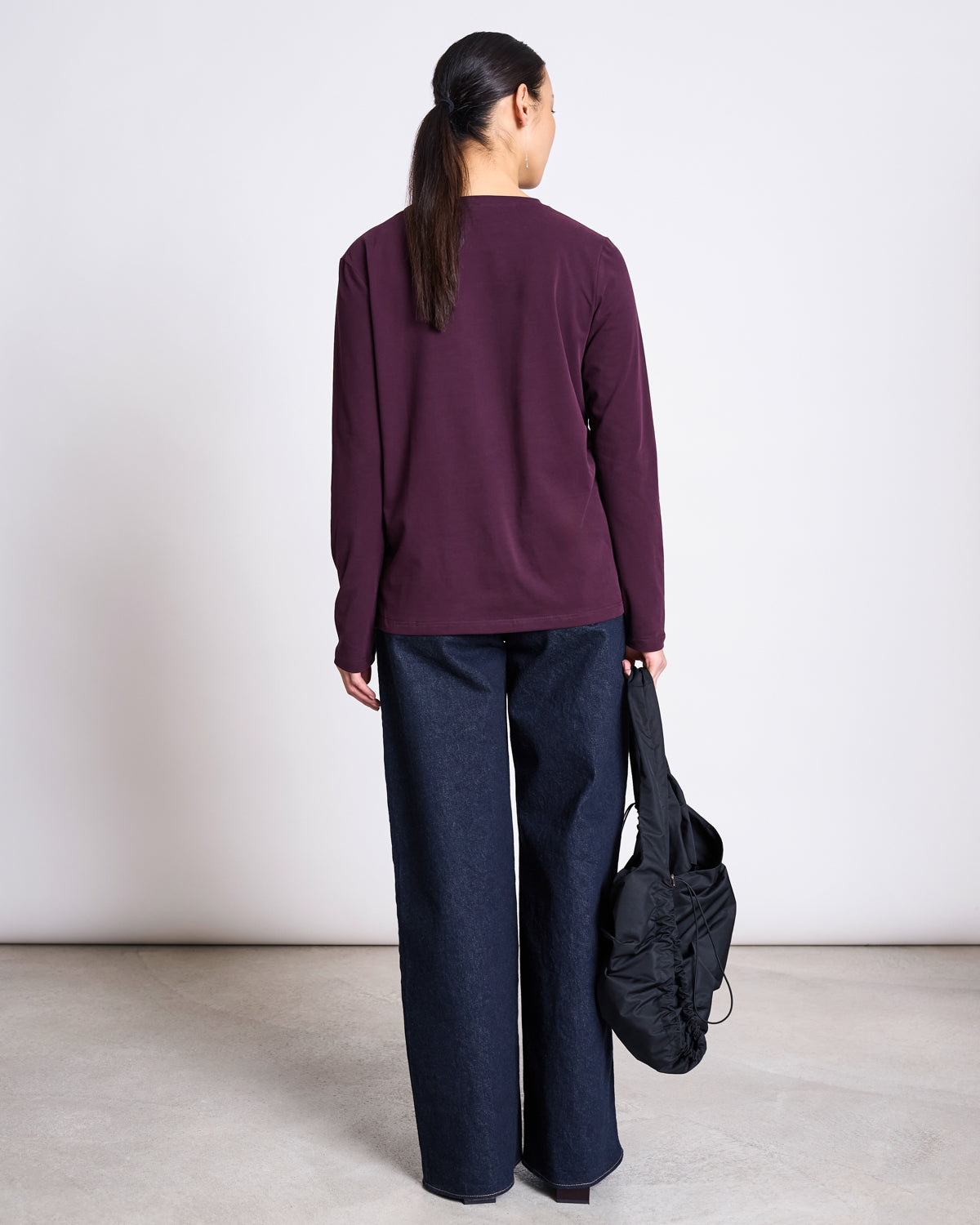 BRUSHED LONGSLEEVE BOY CHERRY LACQUER GOTS