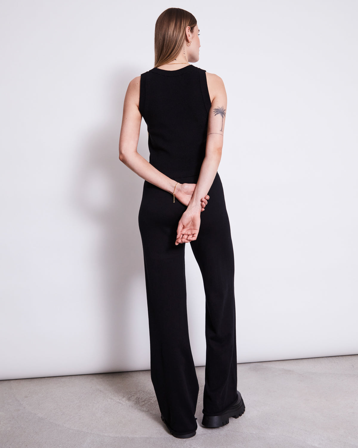KNIT PANTS ANA BLACK GOTS