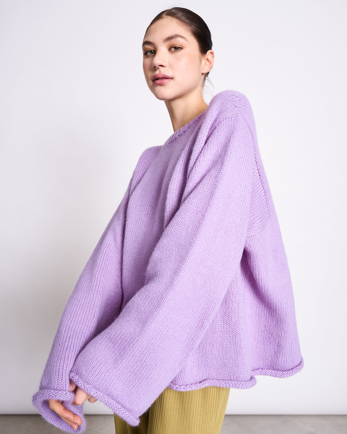 OVERSIZED ALPACA MIX JUMPER WOOLY SONA LAVENDER