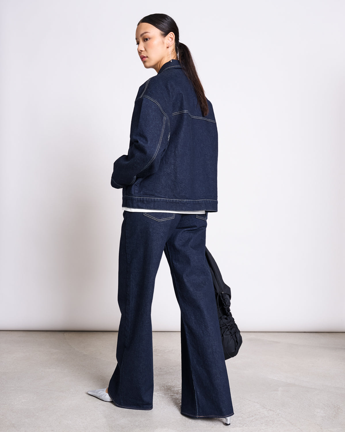 RELAXED DENIM JACKET VILME DARK BLUE DENIM GOTS