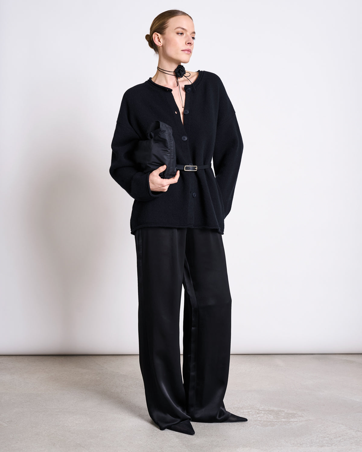 OVERSIZED WOOL CARDIGAN TINCO BLACK GOTS