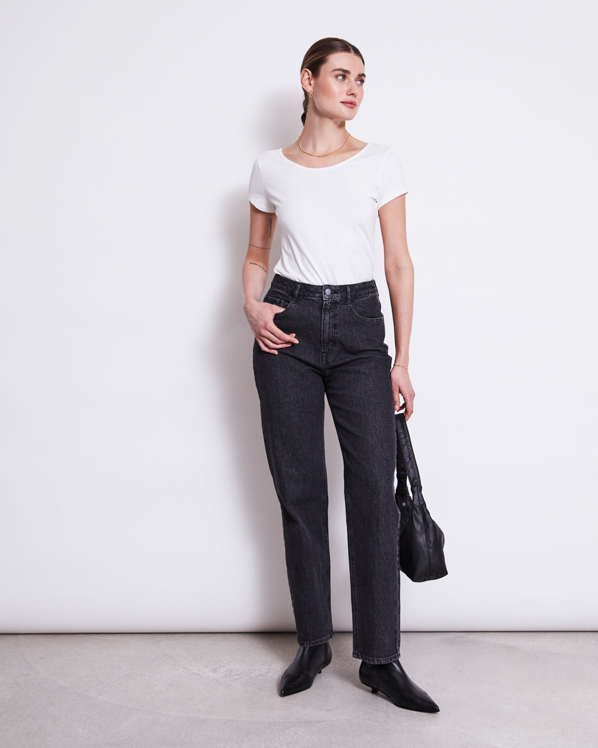 BALLERINA T-SHIRT ALOE WHITE GOTS