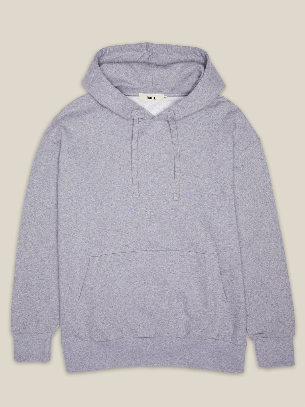 Oversized Unisex Hoody Sweatshirt grau melange aus reine Bio Baumwolle fair produziert in Portugal