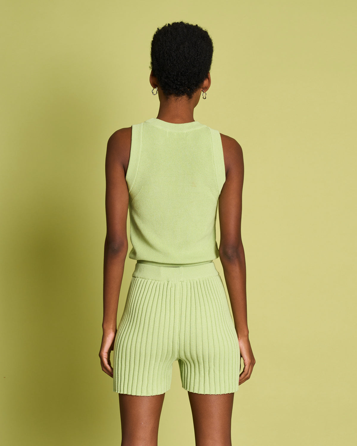 KNIT SHORTS IDOIA MATCHA