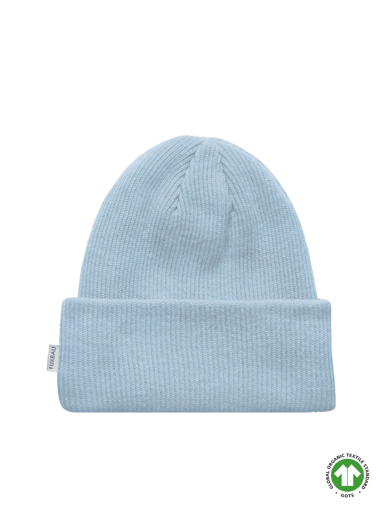 Merino Strickmütze - eisblau
