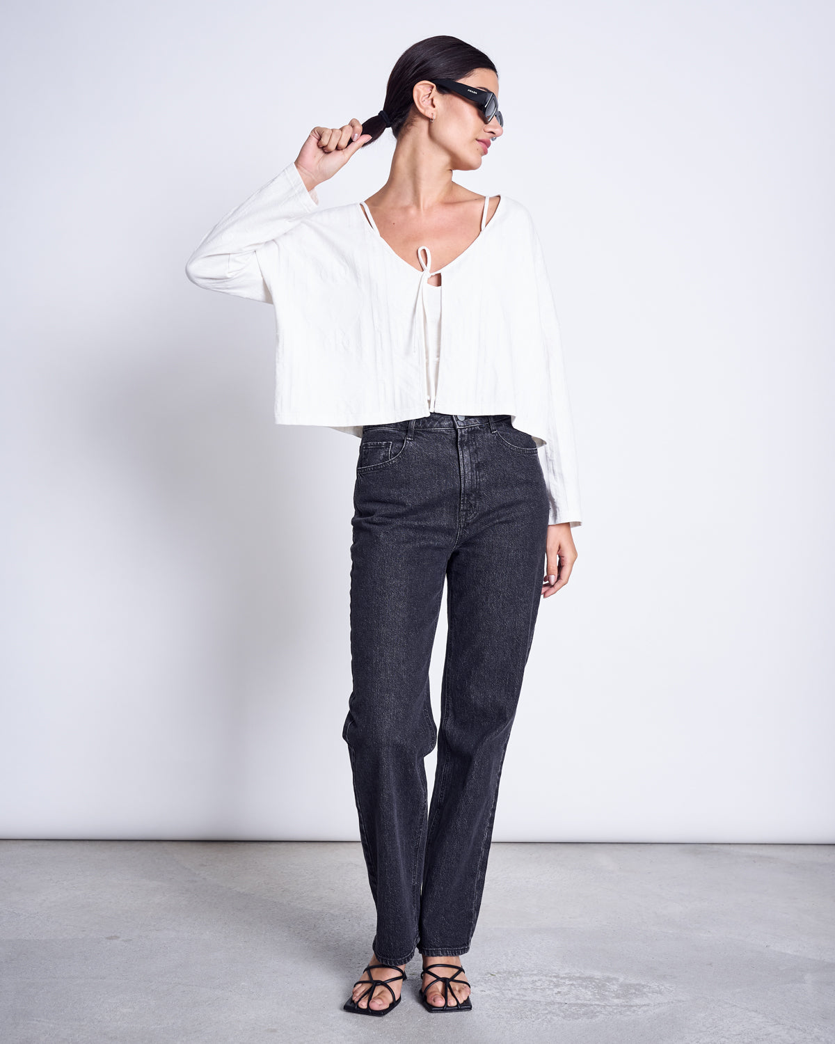 STRAIGHT LEG JEANS ALBA FADED BLACK