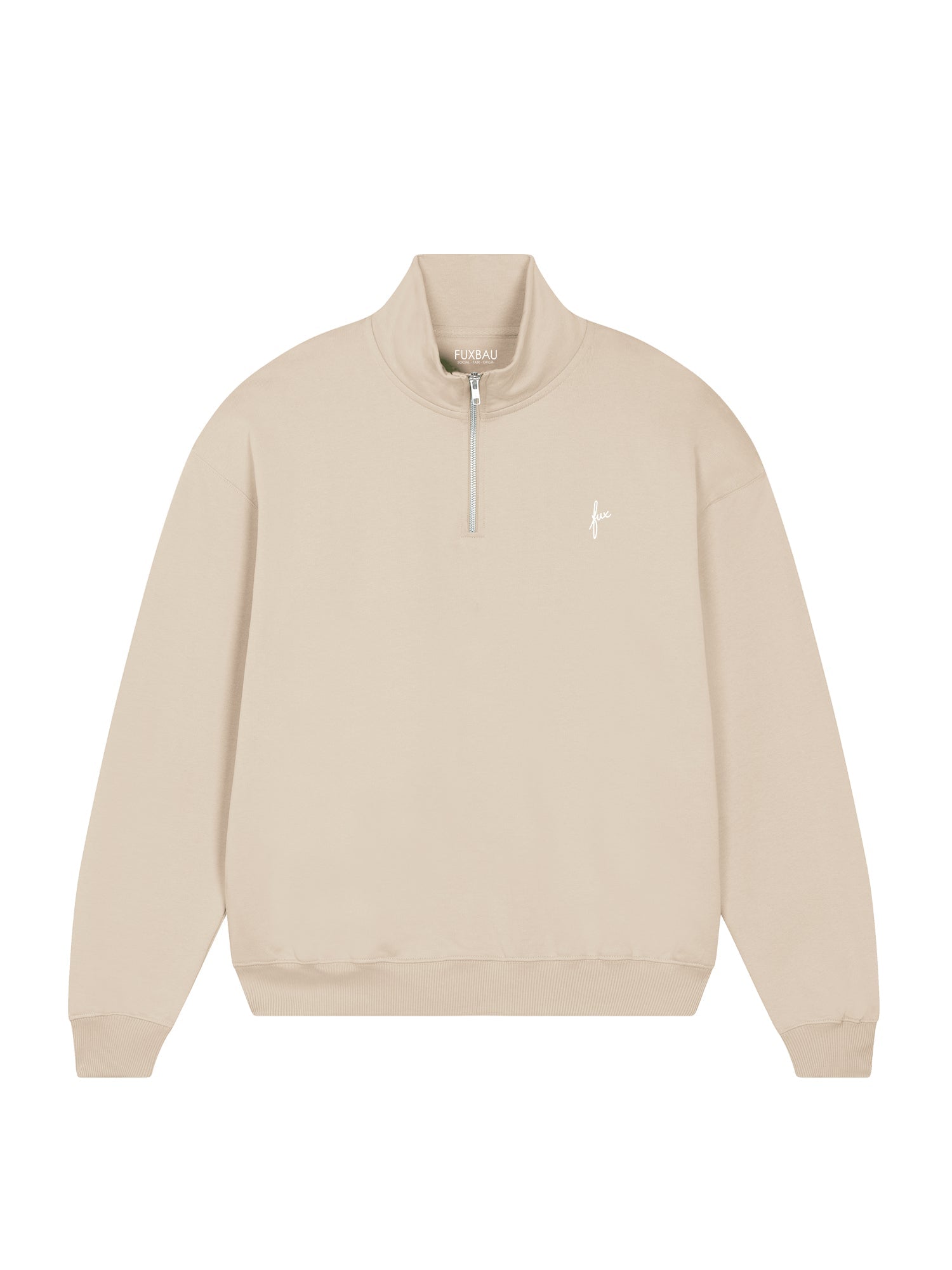 fux Half Zip Sweater - sand