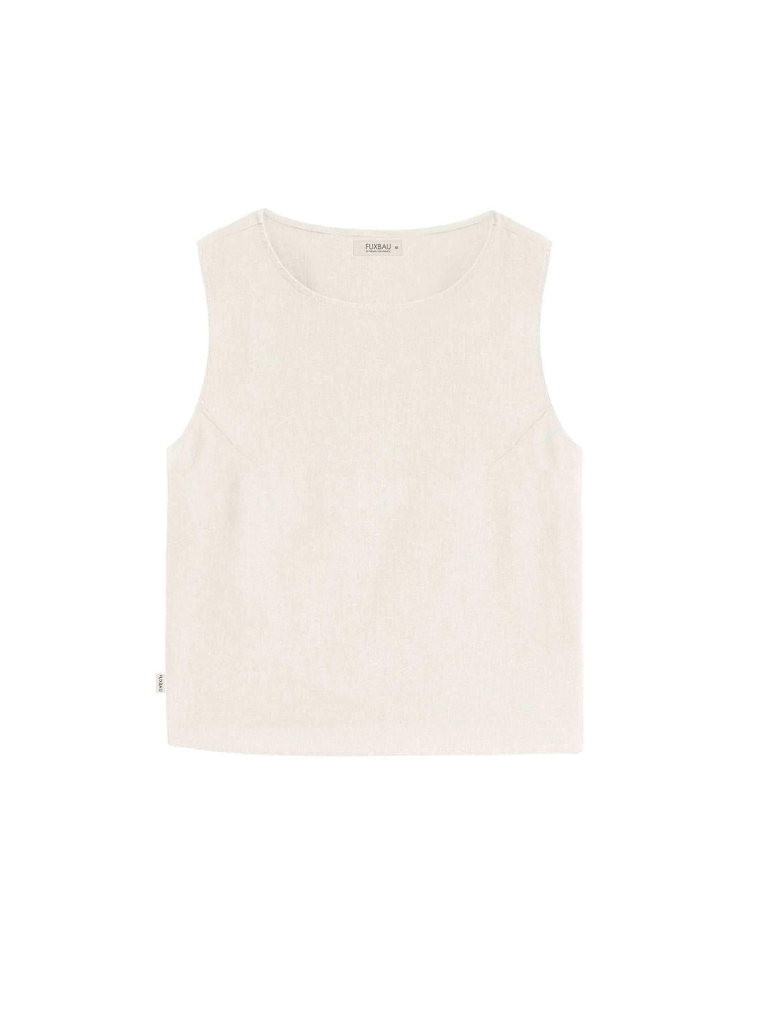 Frauen Leinentop - cremeweiß