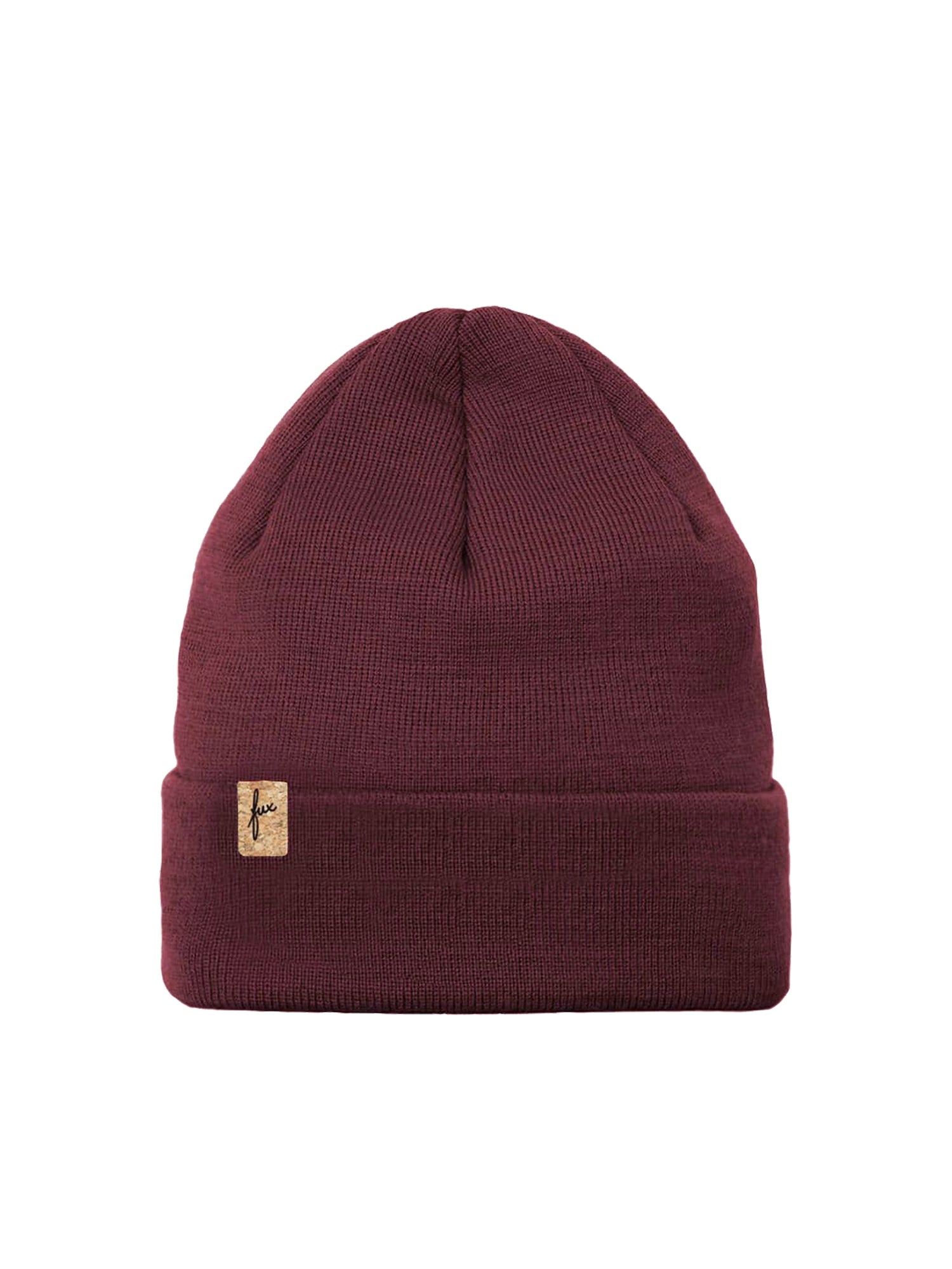 Merino Kork Beanie - bordeaux