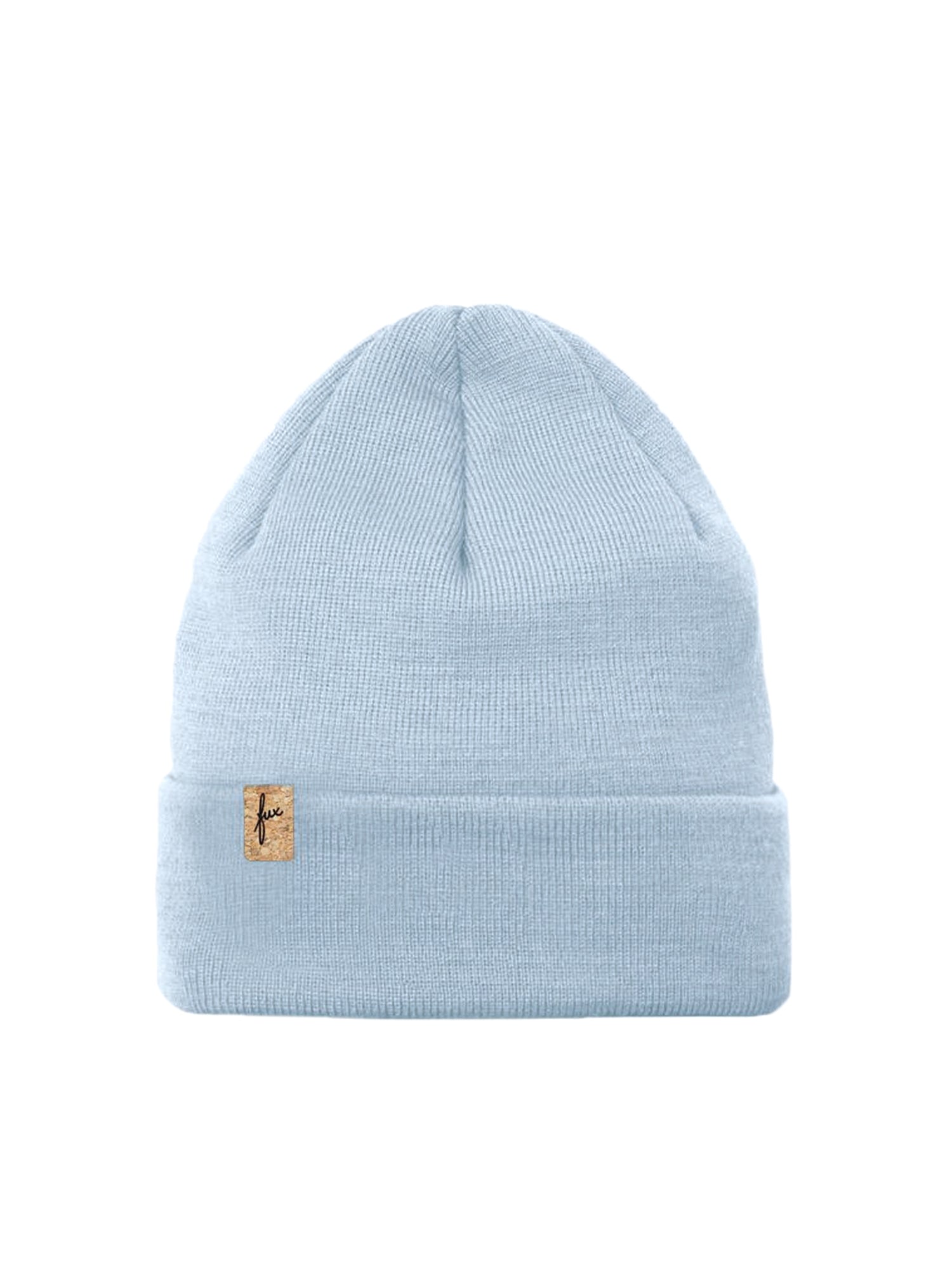 Merino Kork Beanie - eisblau