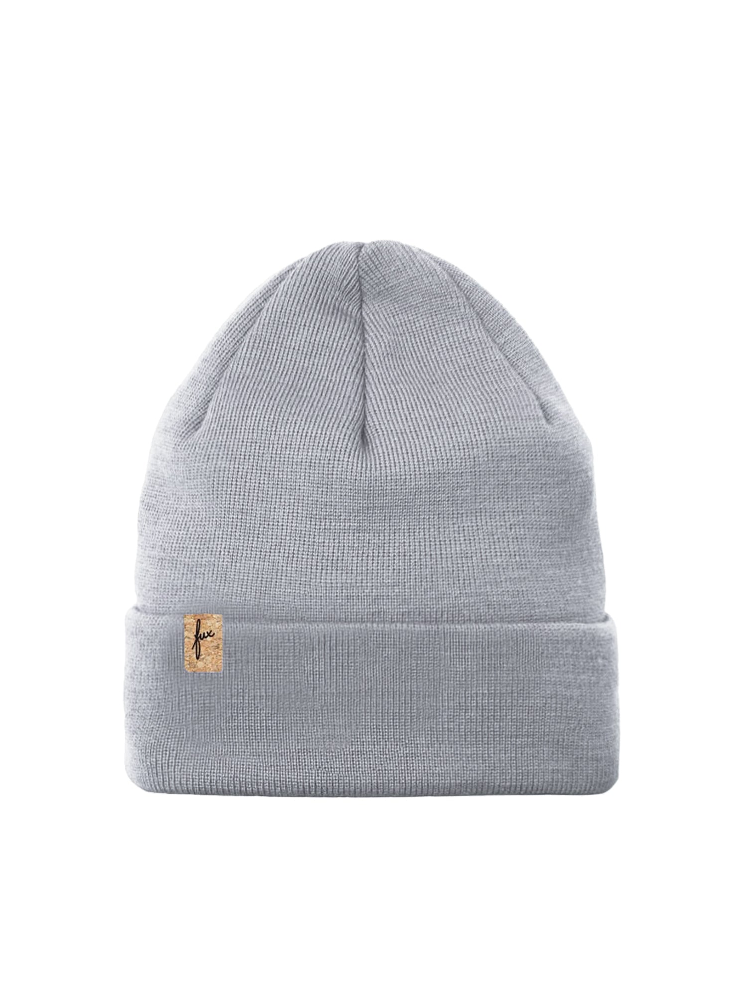 Merino Kork Beanie - graumeliert