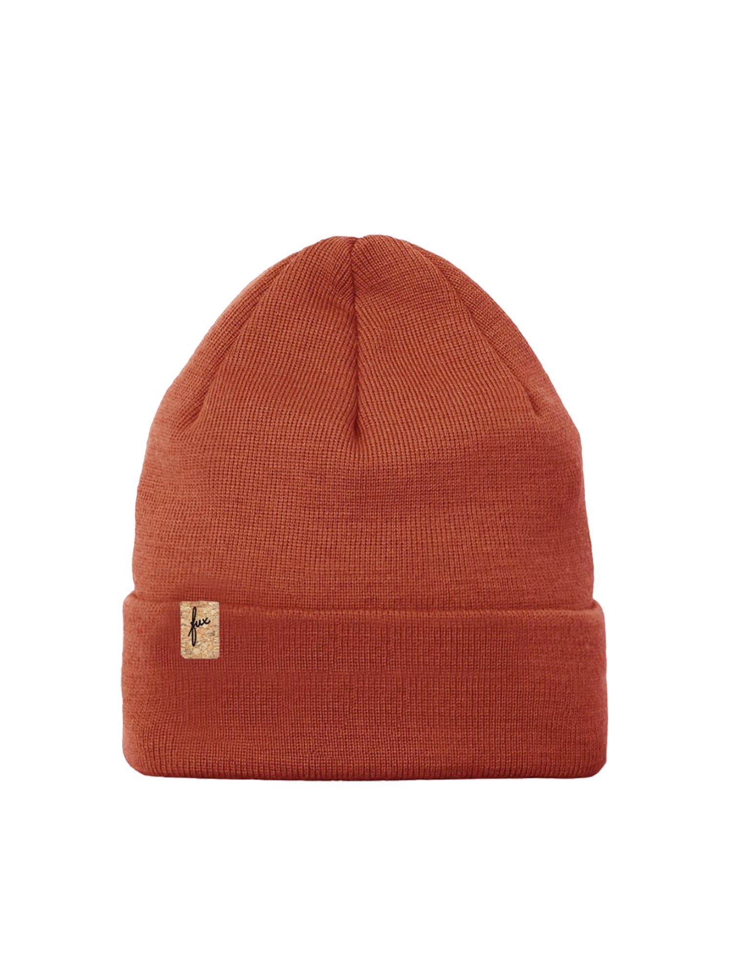 Merino Kork Beanie - herbstorange