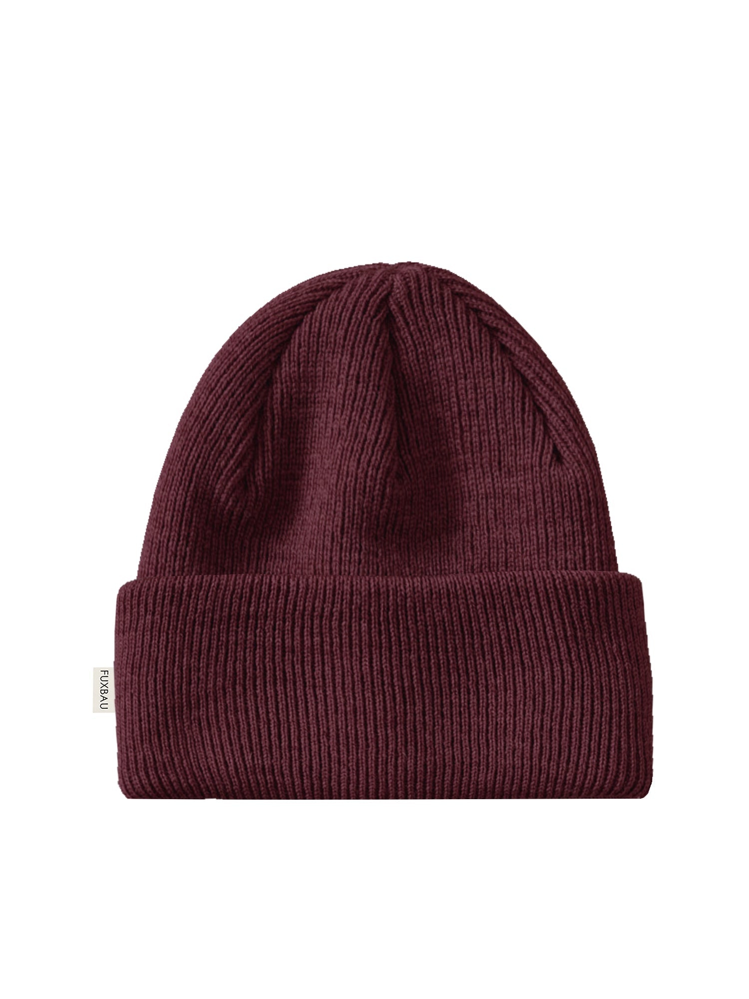 Merino Strickmütze - bordeaux