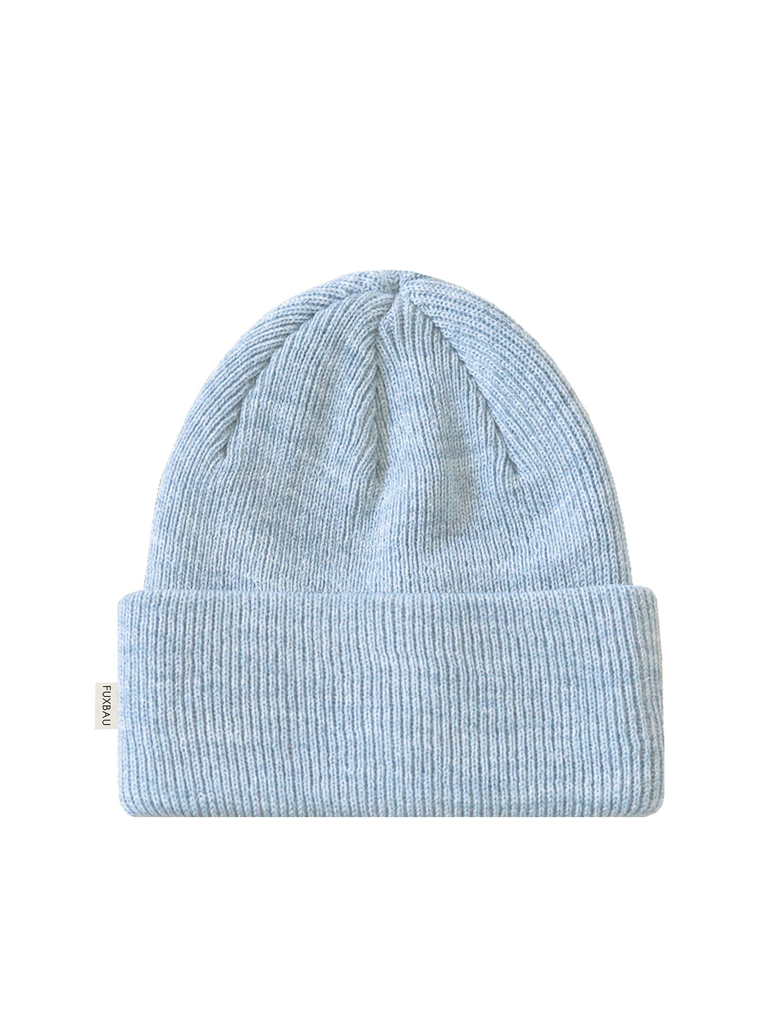 Merino Strickmütze - eisblau
