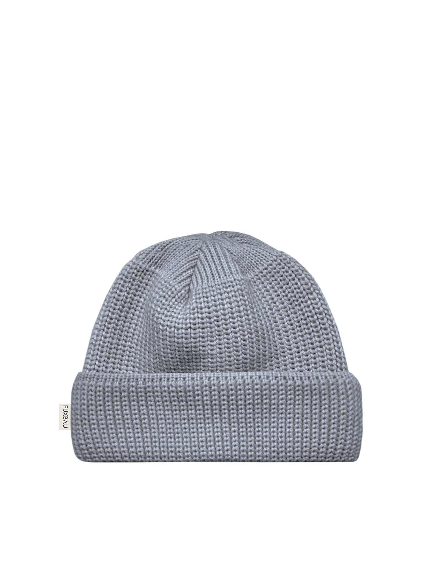 Kurze Merino Fischermütze - graumeliert