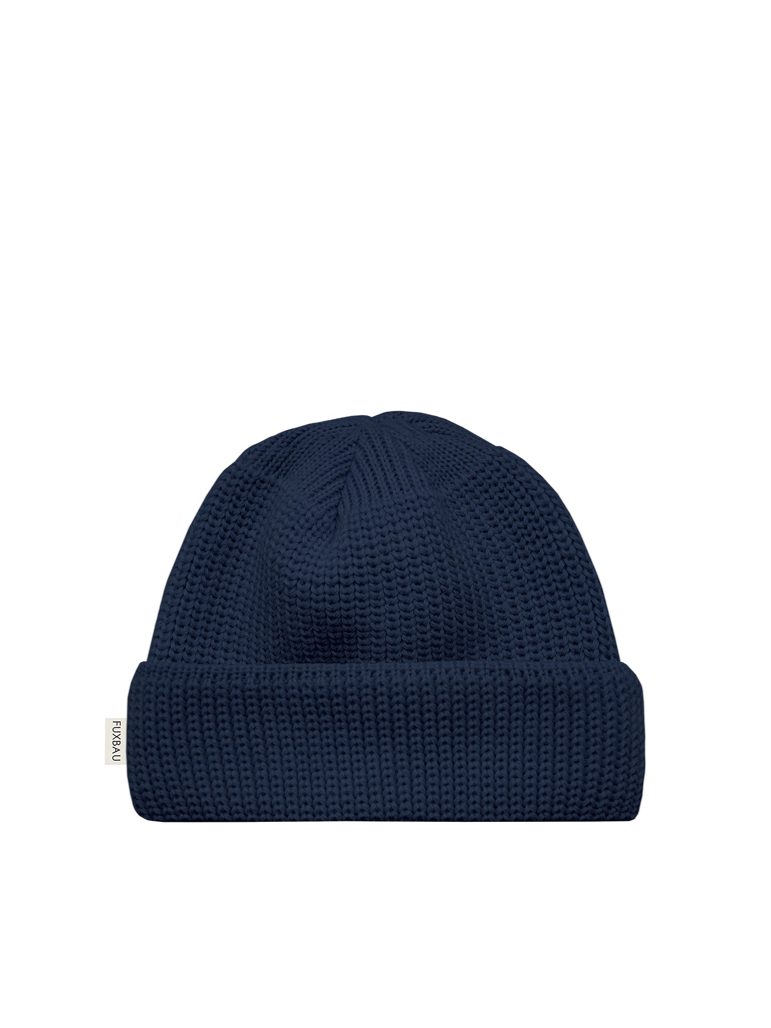 Kurze Merino Fischermütze - navy