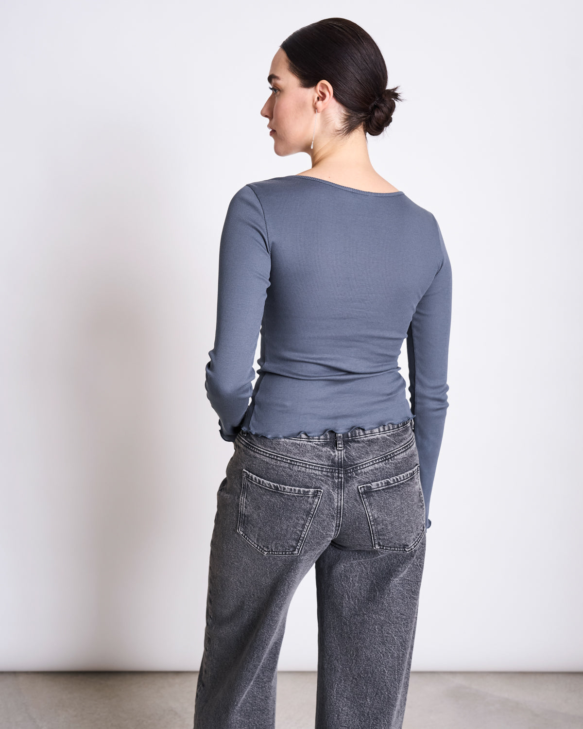 MINIRIB LONGSLEEVE AVERSA TURBULENCE GOTS