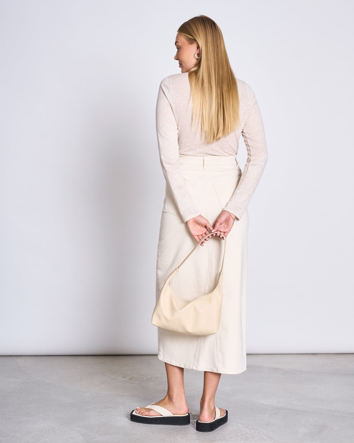 LINEN LONGSLEEVE KEISS IVORY GOTS