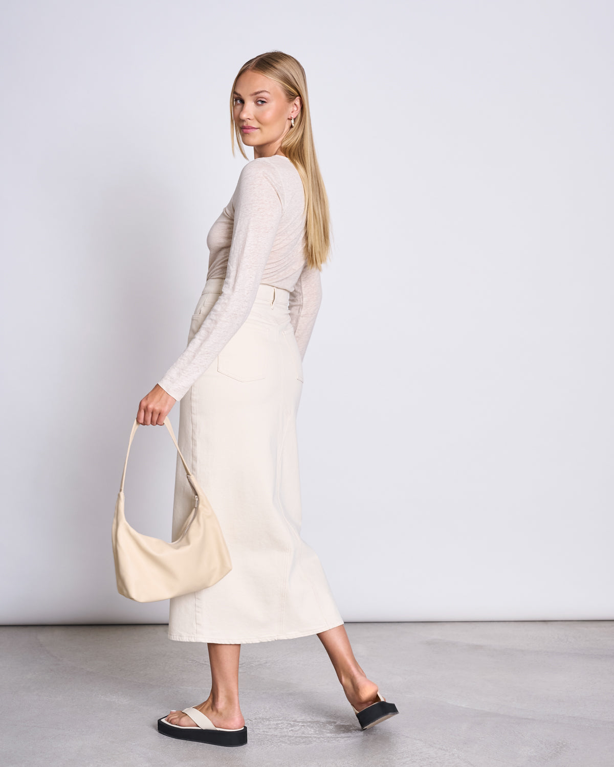 LINEN LONGSLEEVE KEISS IVORY GOTS