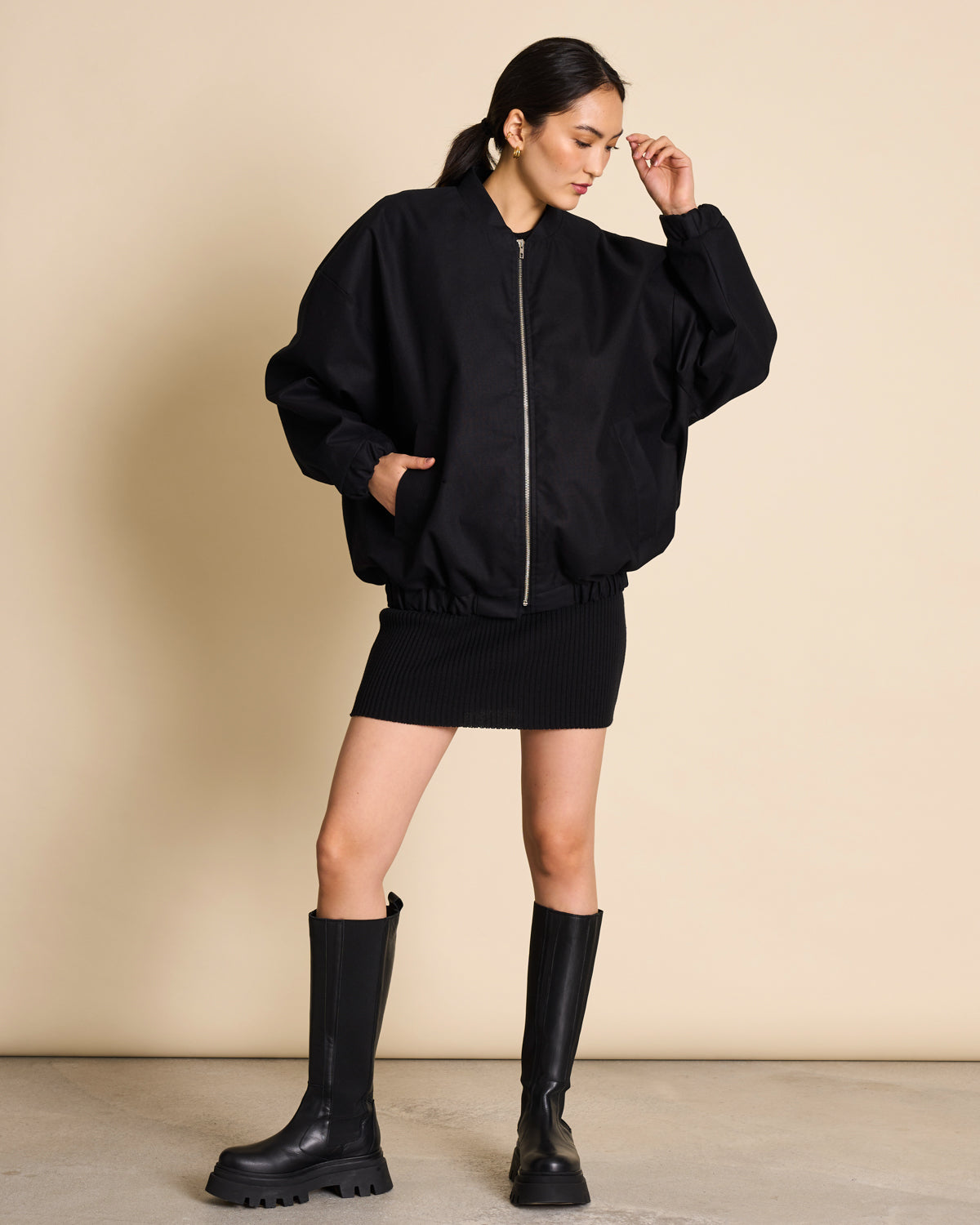 OVERSIZED BLOUSON TANARO BLACK