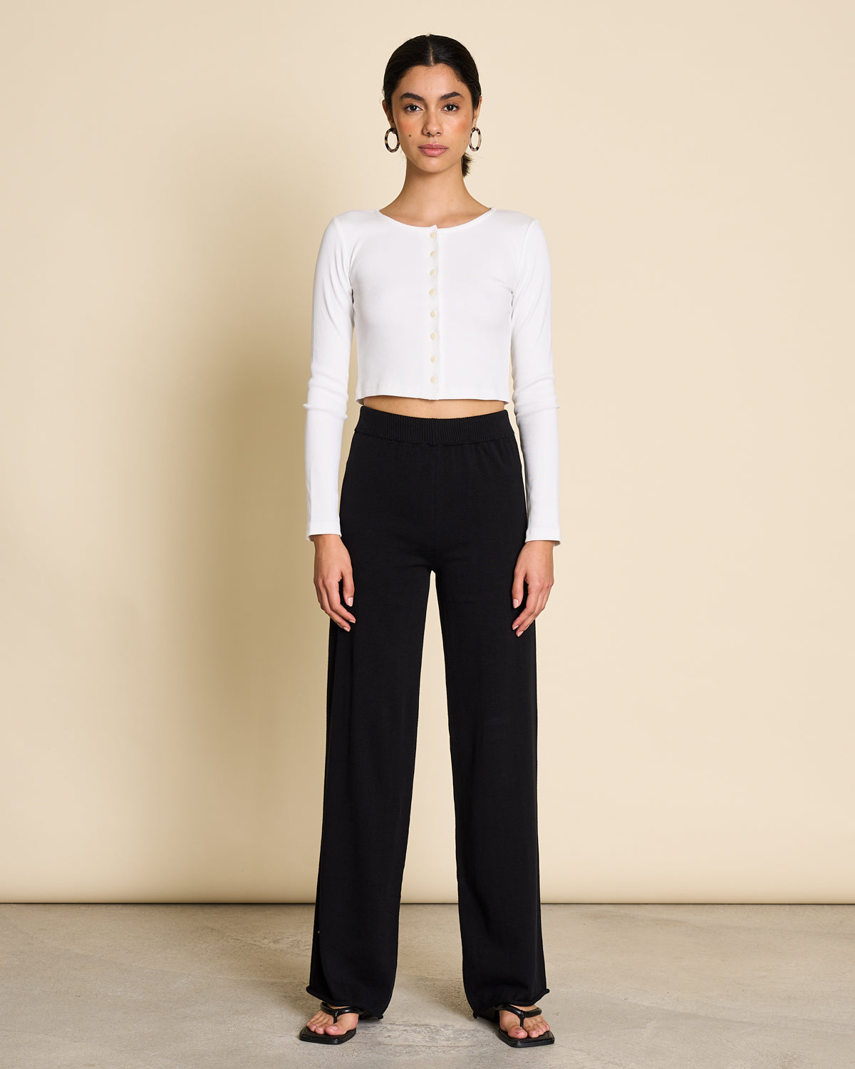 KNIT PANTS ANA BLACK GOTS