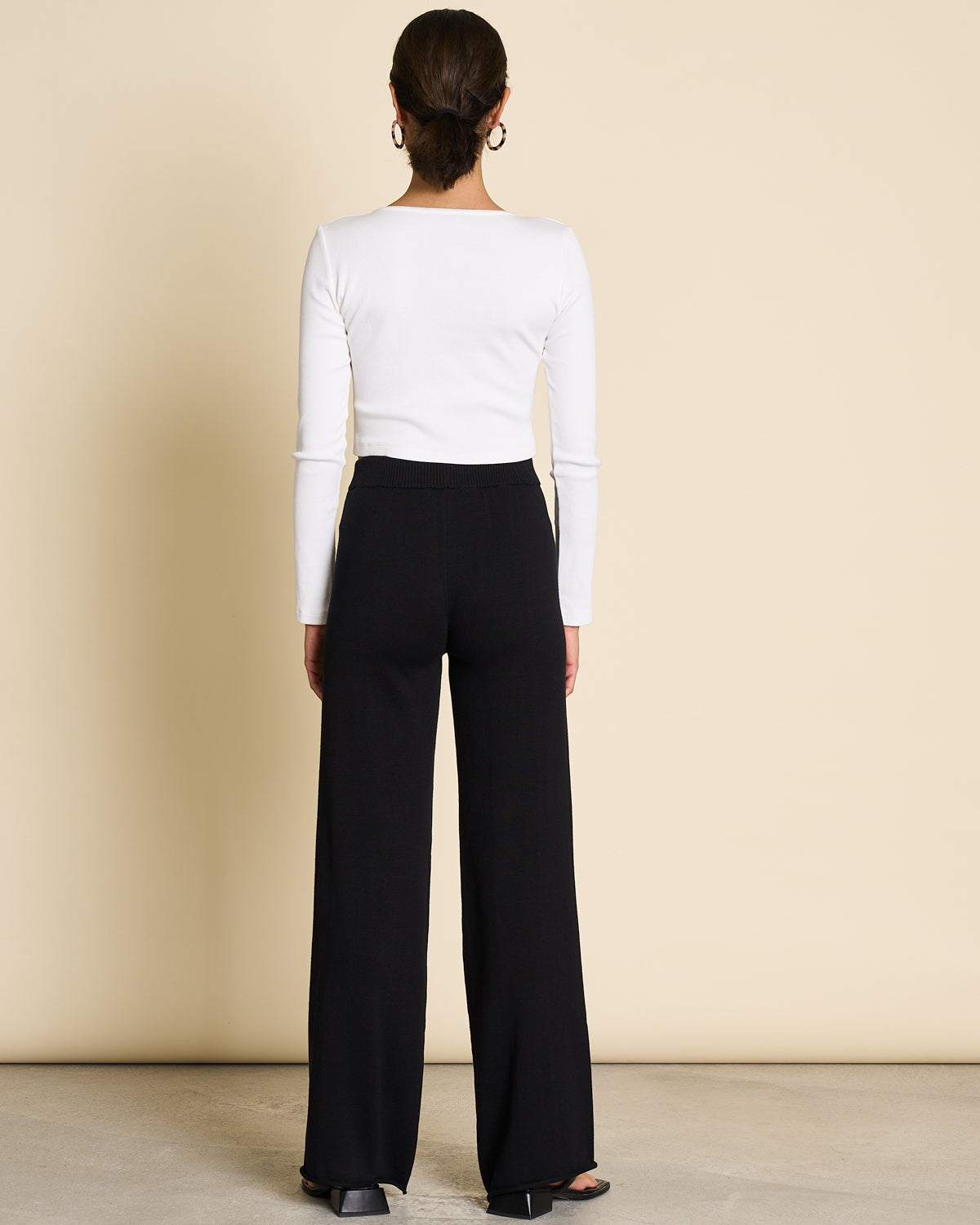 KNIT PANTS ANA BLACK GOTS