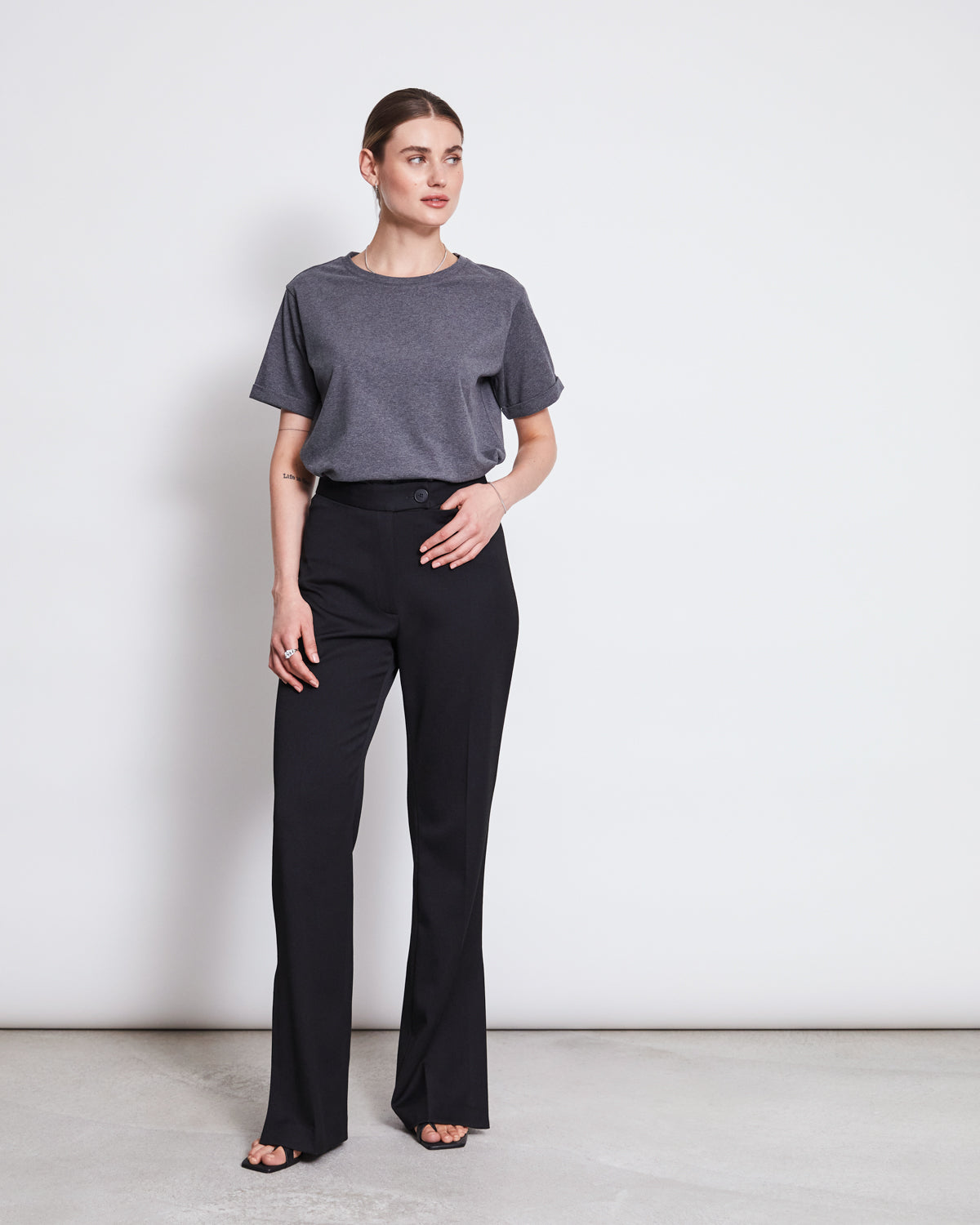 SLIT PANTS DOURO BLACK