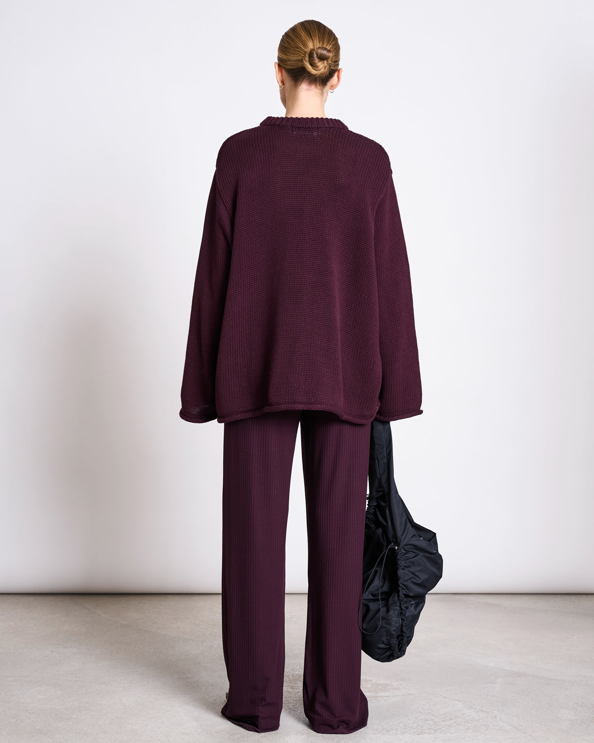 TENCEL™ LYOCELL RIB PANTS SMILLA CHERRY LACQUER