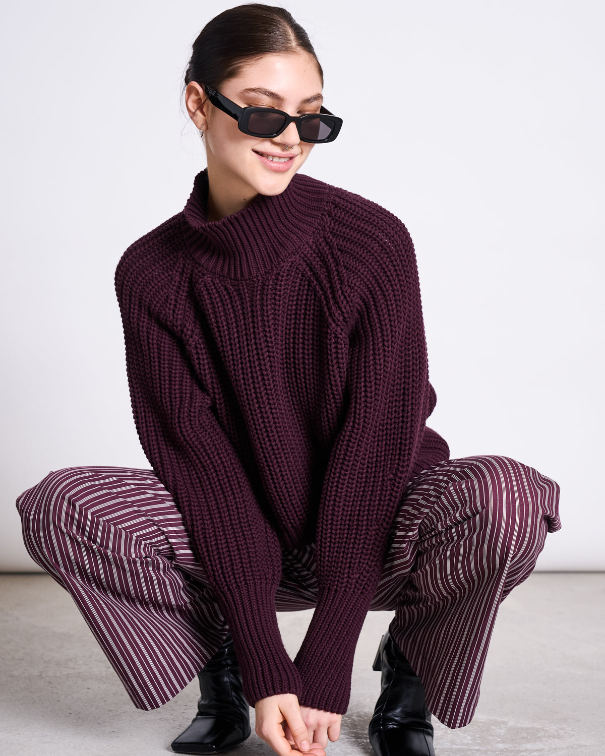JUMPER OLA CHERRY LACQUER GOTS