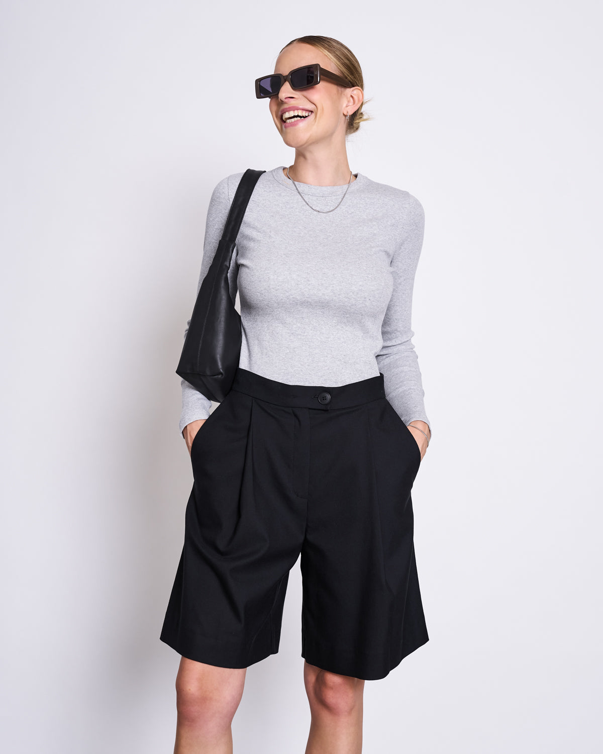 RIB LONGSLEEVE MURI LIGHT GREY GOTS