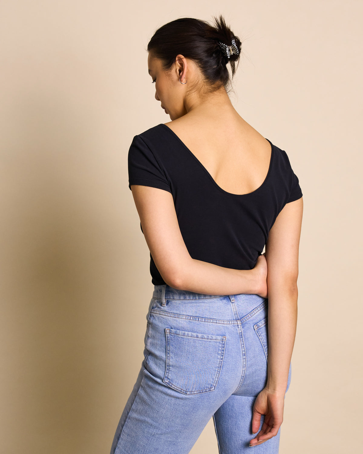 BALLERINA T-SHIRT ALOE SOFT BLACK GOTS
