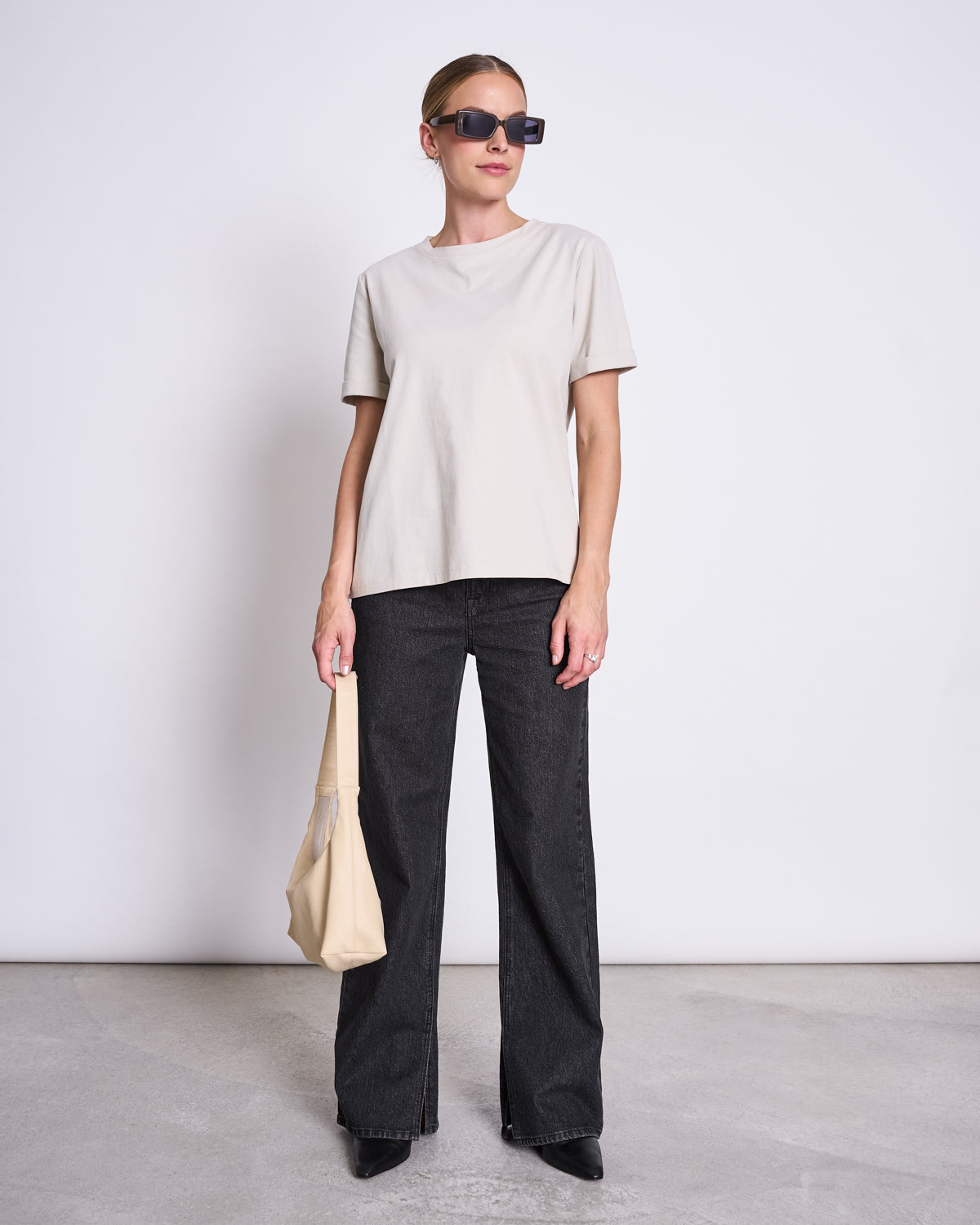 BRUSHED T-SHIRT BOY IVORY GOTS