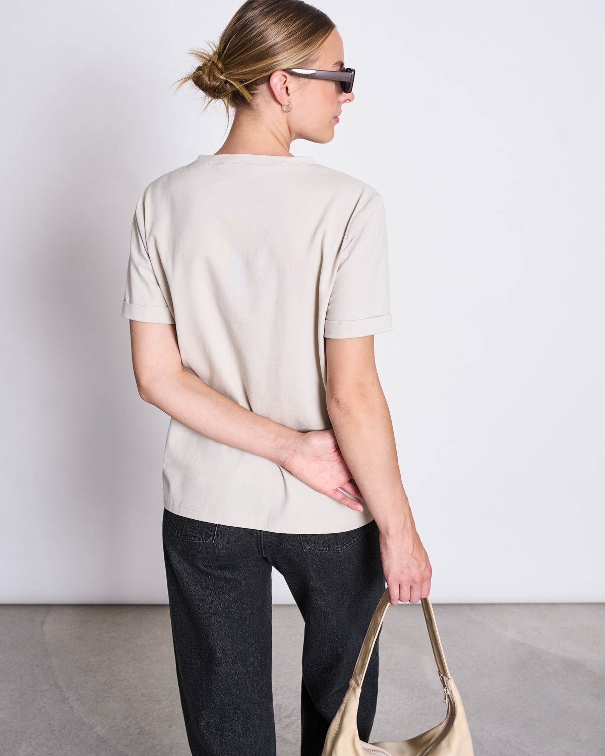 BRUSHED T-SHIRT BOY IVORY GOTS