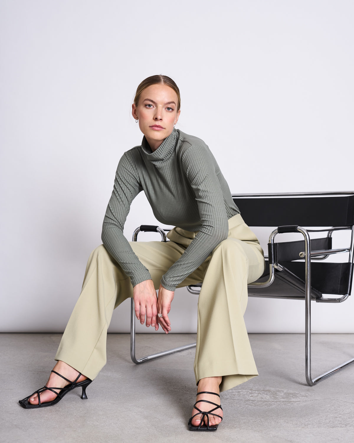 LYOCELL RIB TURTLENECK MIO SEA SPRAY