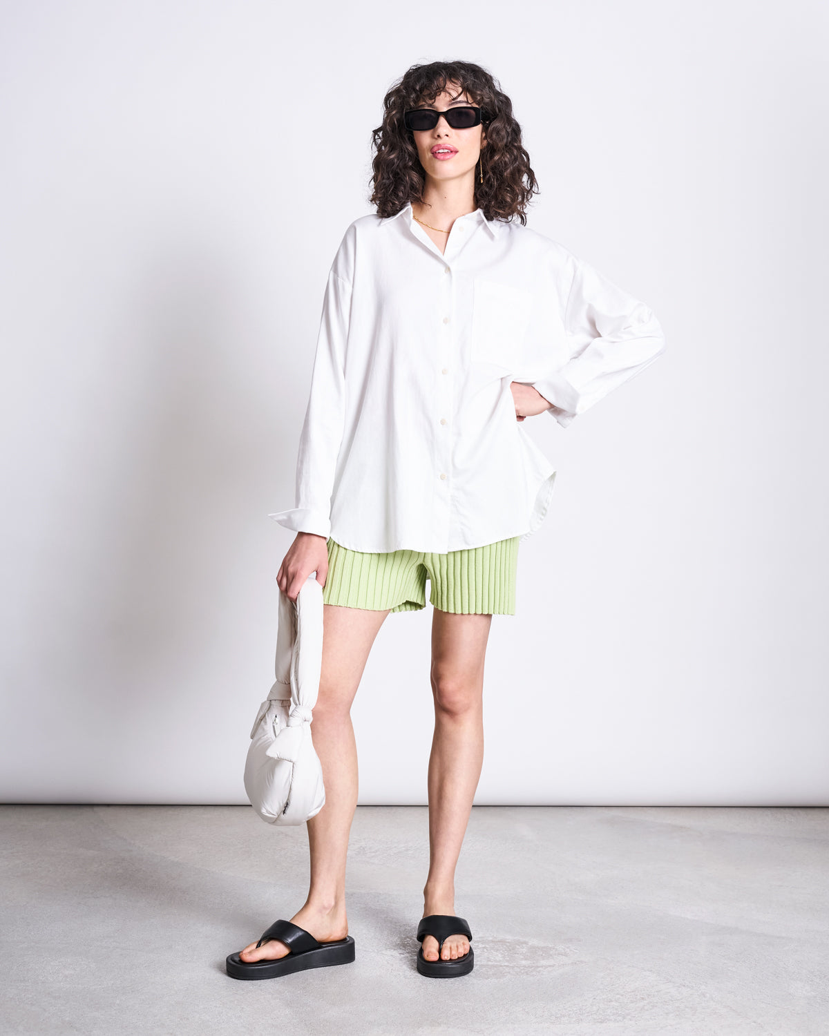 KNIT SHORTS IDOIA MATCHA