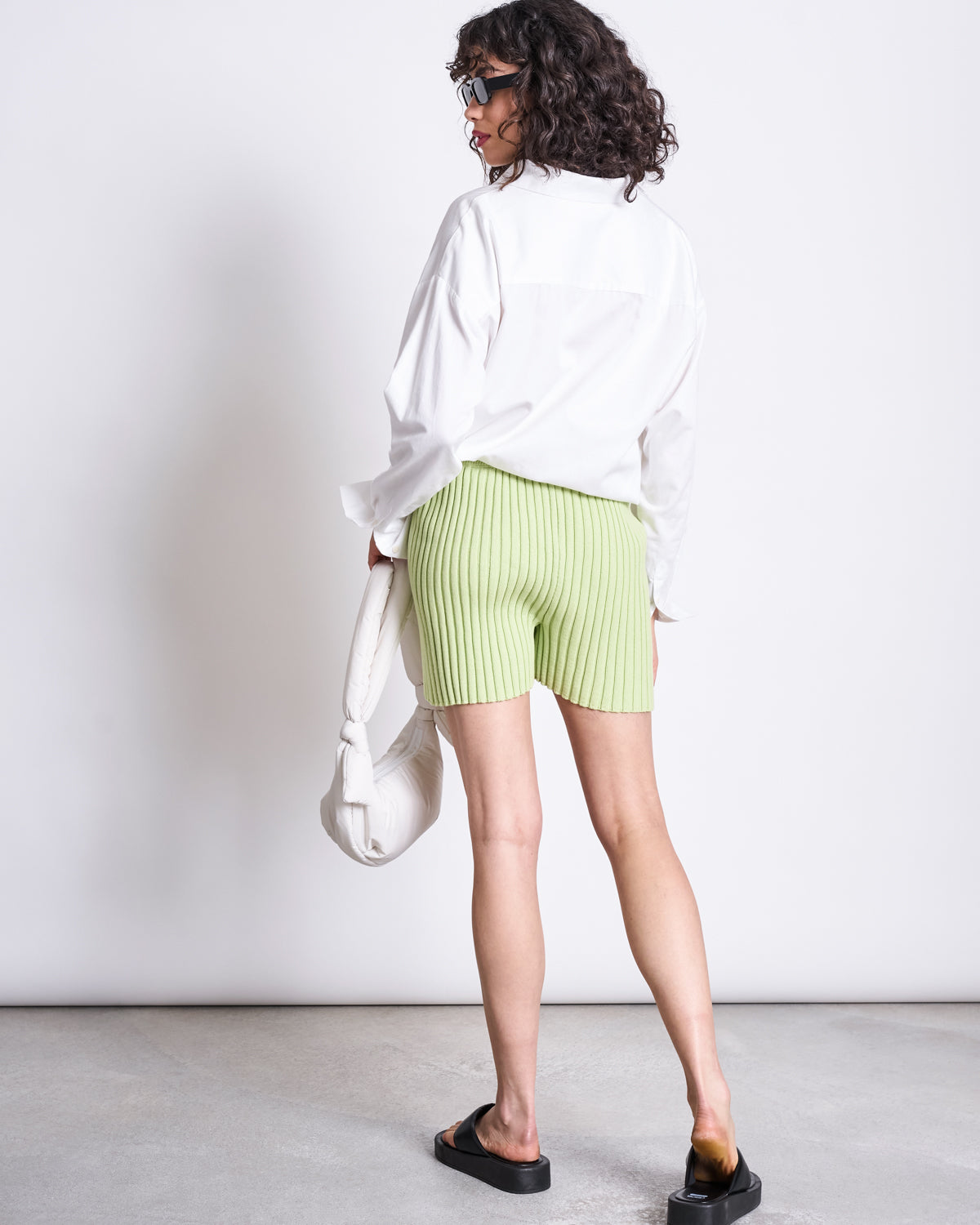 KNIT SHORTS IDOIA MATCHA