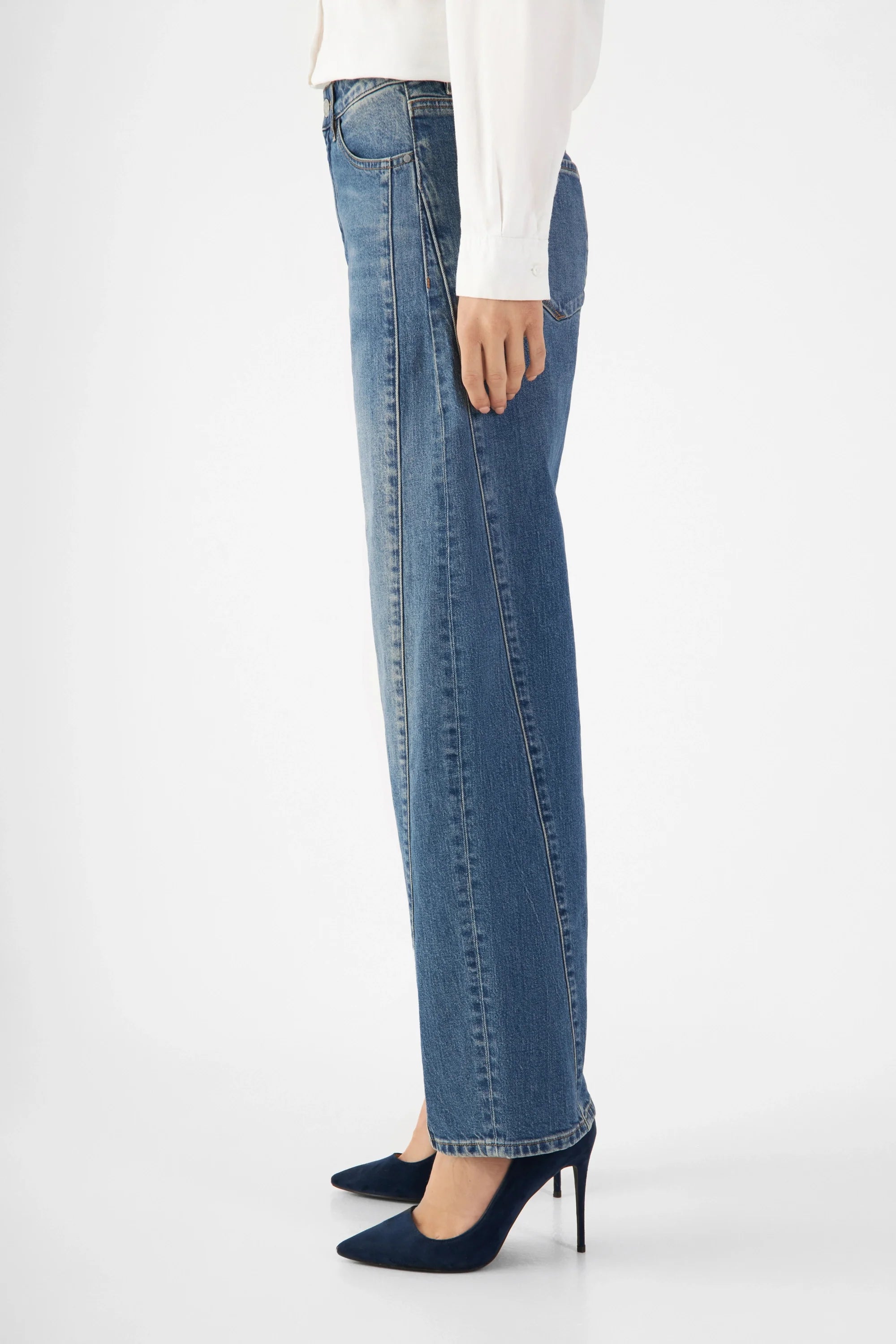 ASH Barrel Leg Minimal Stretch - Cutline - Vintage Blue