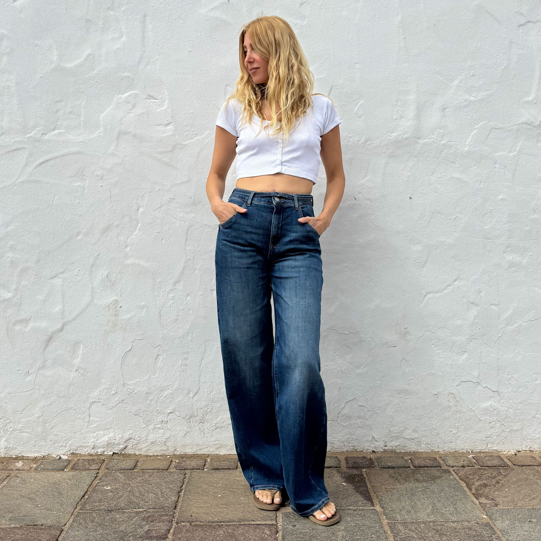 BLINK High Waist Wide - Vintage Blue