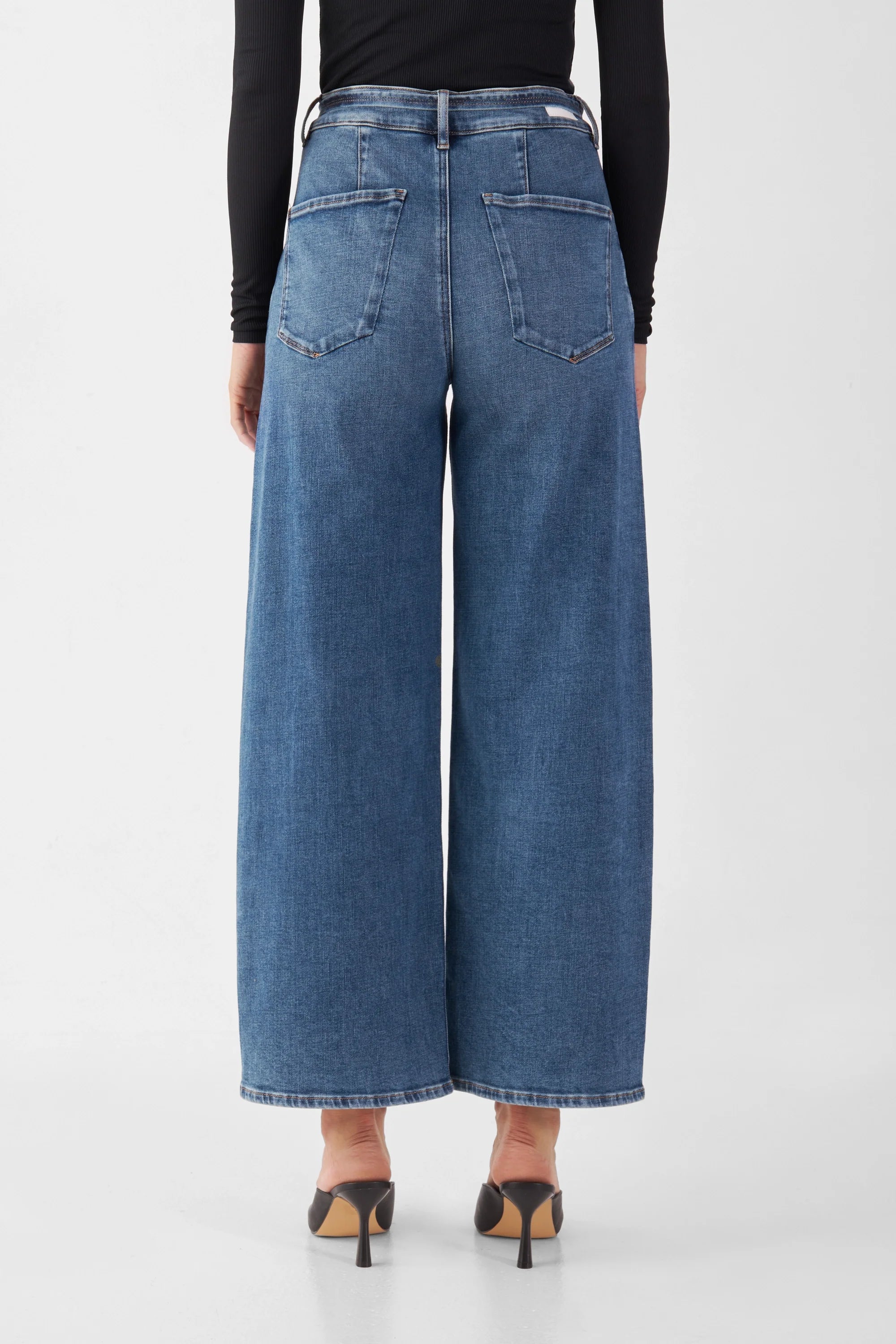 BLINK High Waist Culotte Jeans - Vintage Blue