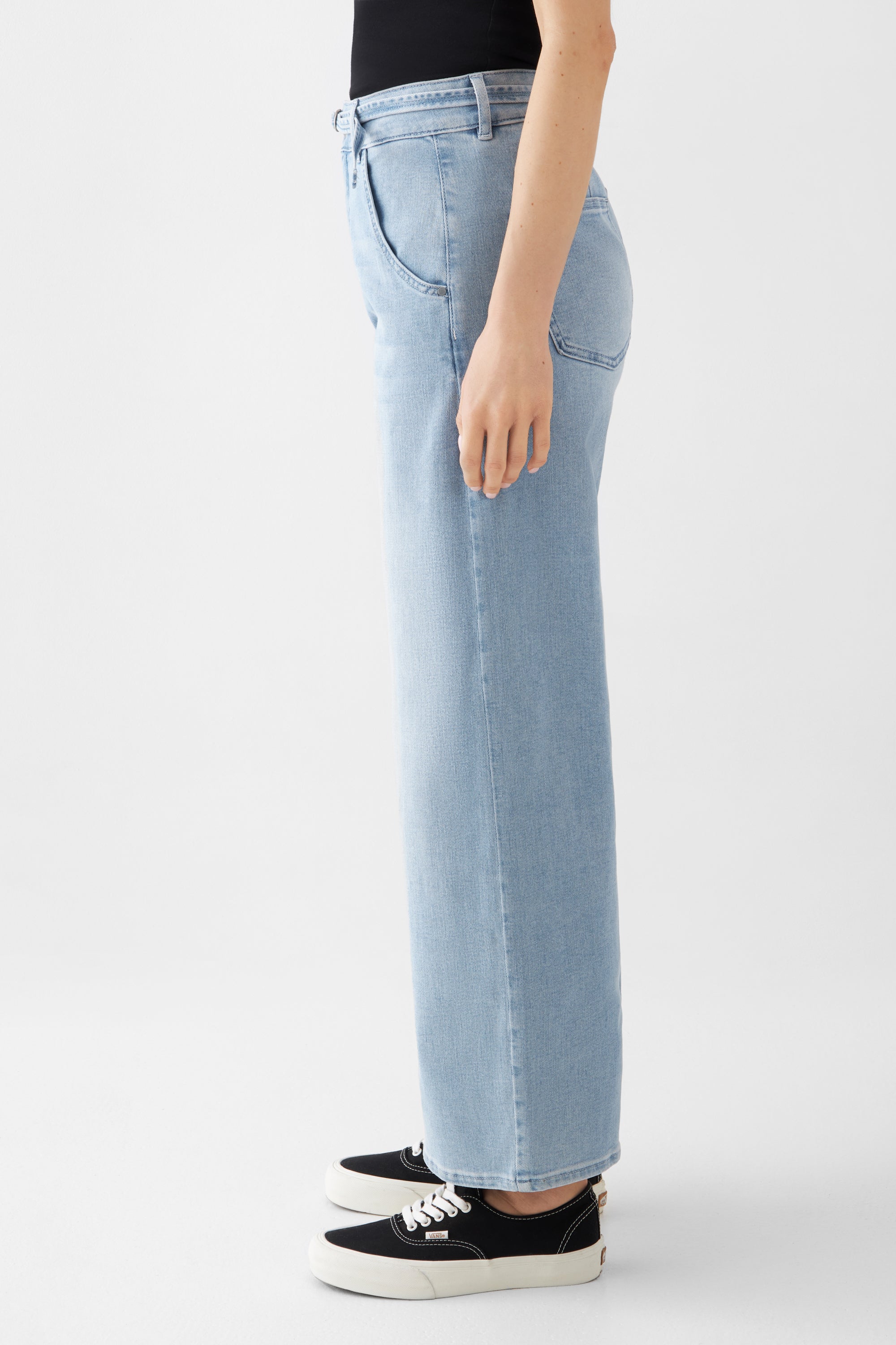 BLINK High Waist Culotte Jeans - Light Blue