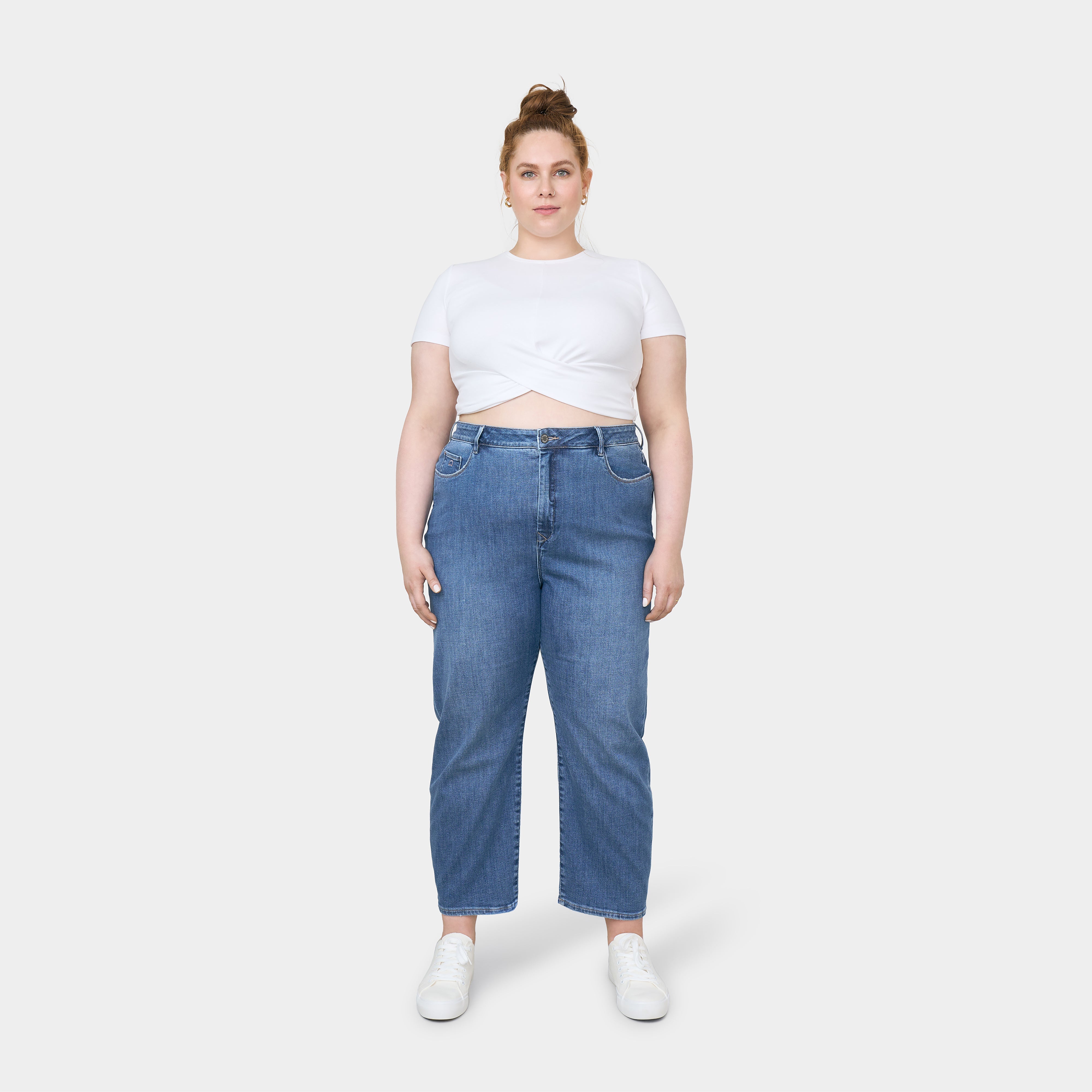 STARDUST O-Shape Soft Denim - Curvy - Medium Blue
