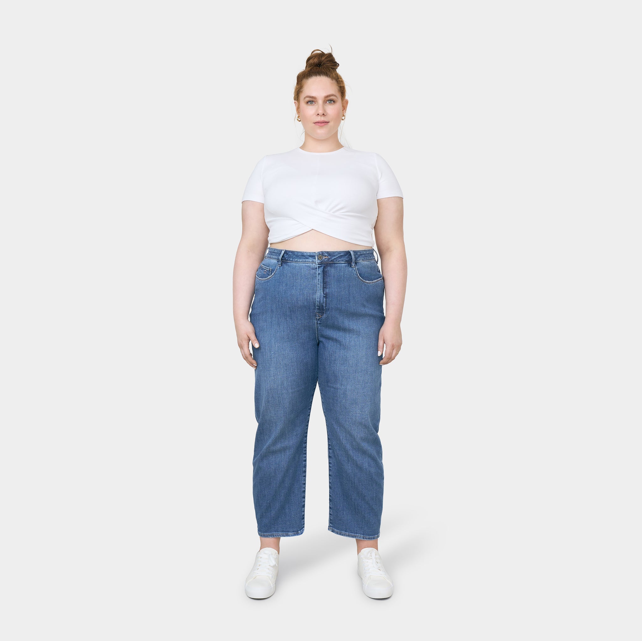 STARDUST O-Shape Soft Denim - Curvy - Medium Blue