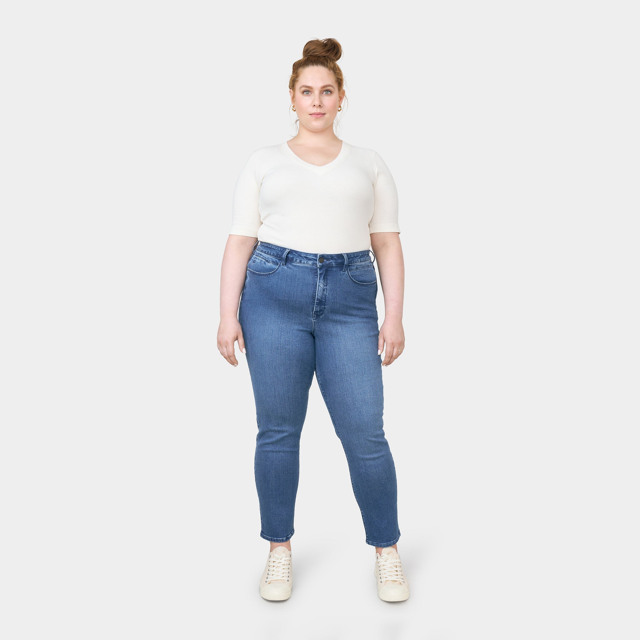 SUN UP Skinny Powerstretch - Curvy - Medium Blue