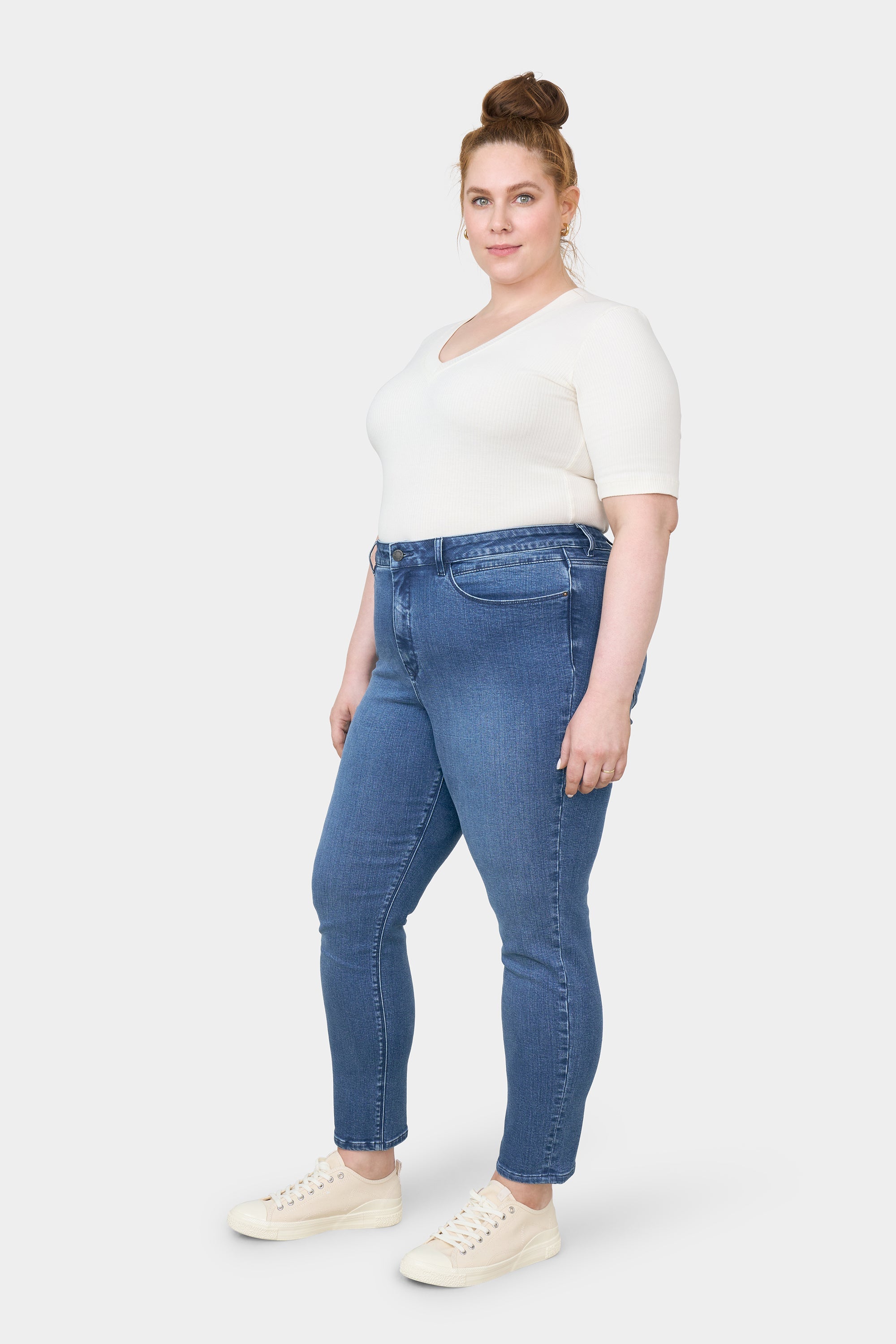 SUN UP Skinny Powerstretch - Curvy - Medium Blue