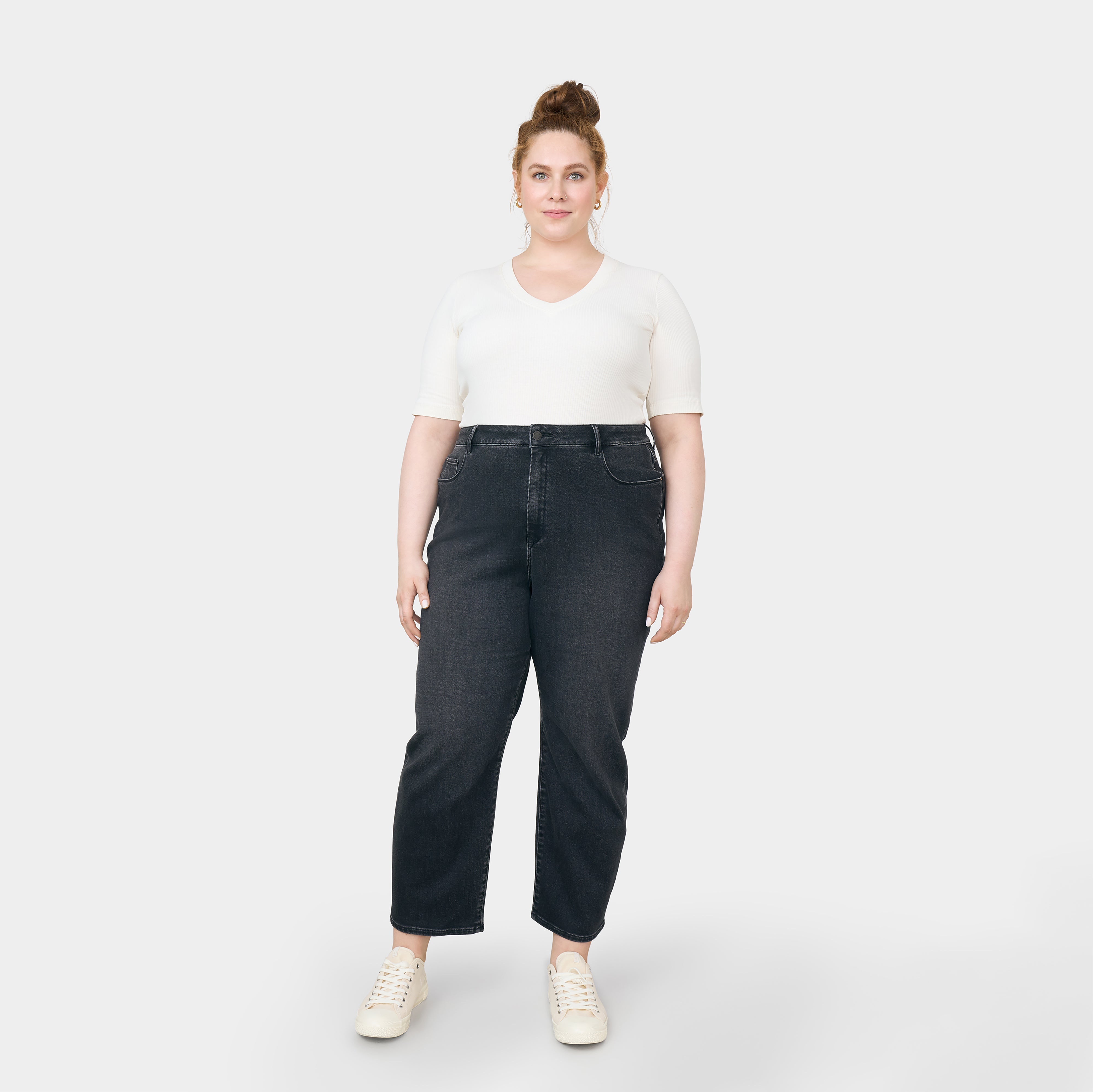 STARDUST O-Shape Soft Denim - Curvy - Black/Black