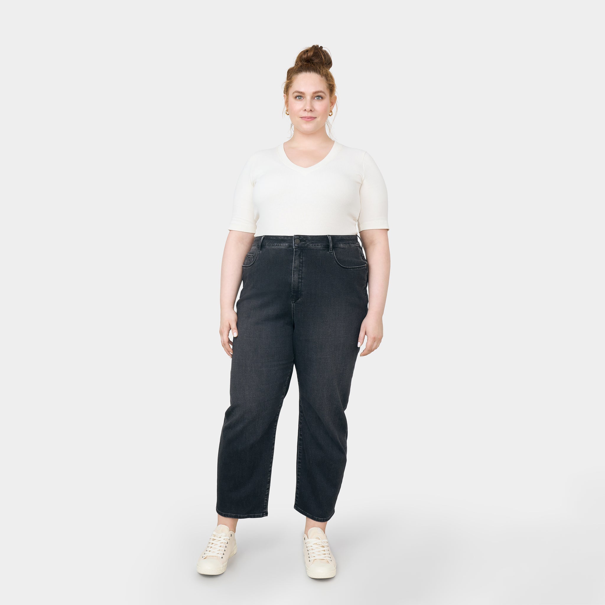 STARDUST O-Shape Soft Denim - Curvy - Black/Black