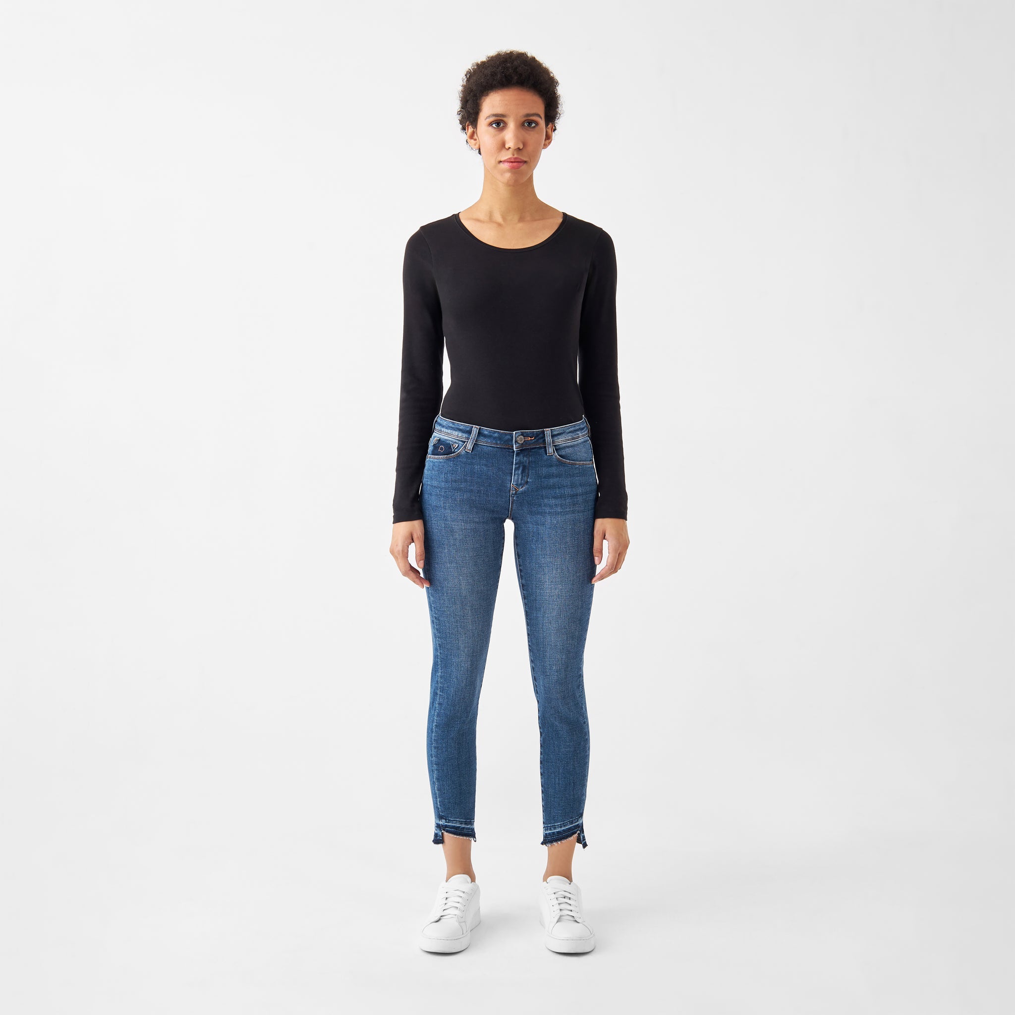 MID SUN Slim Comfortstretch - Design Details - Medium Blue