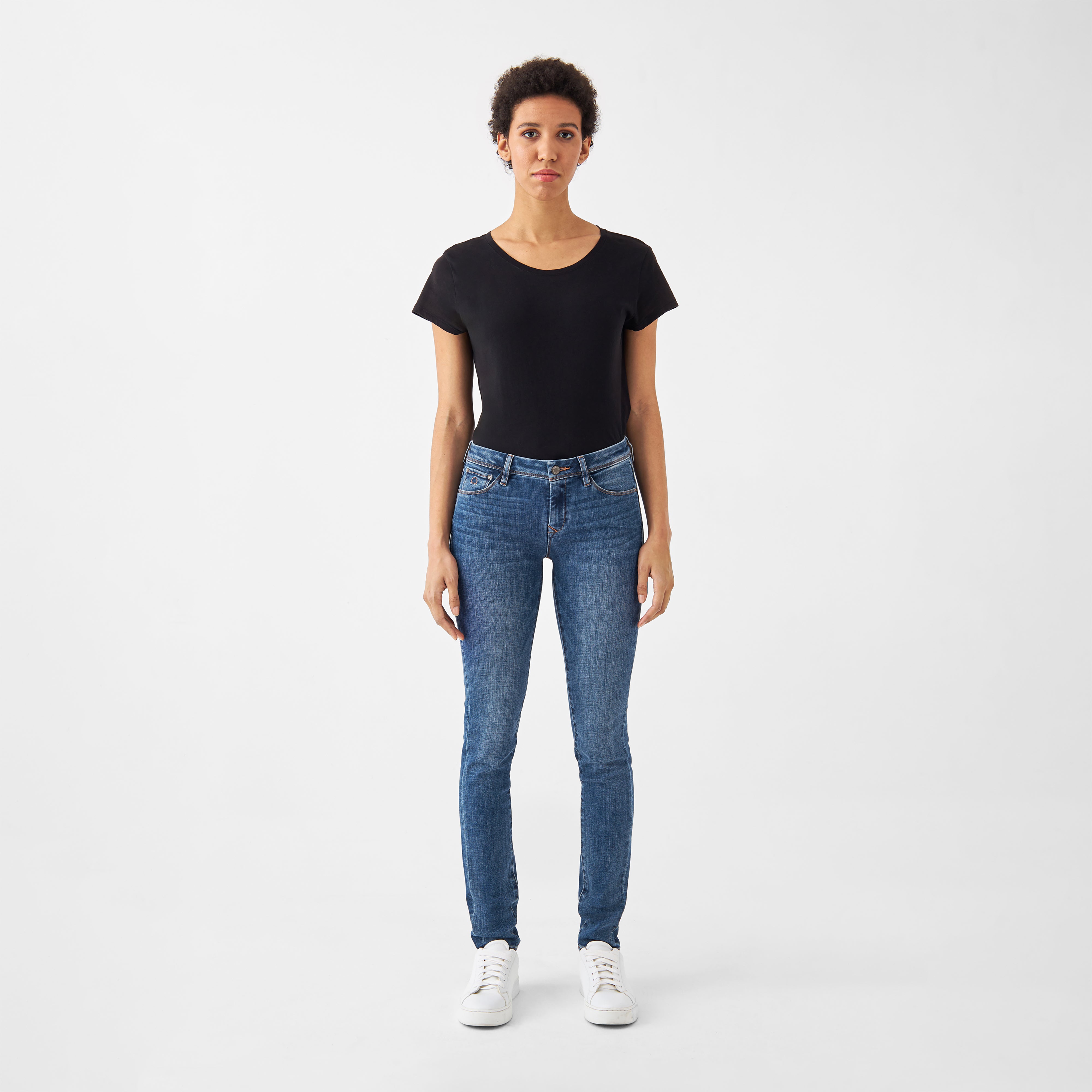 MID SUN Slim Comfortstretch - Basic - Medium Blue